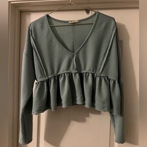 Light sage green Babydoll Top - XS